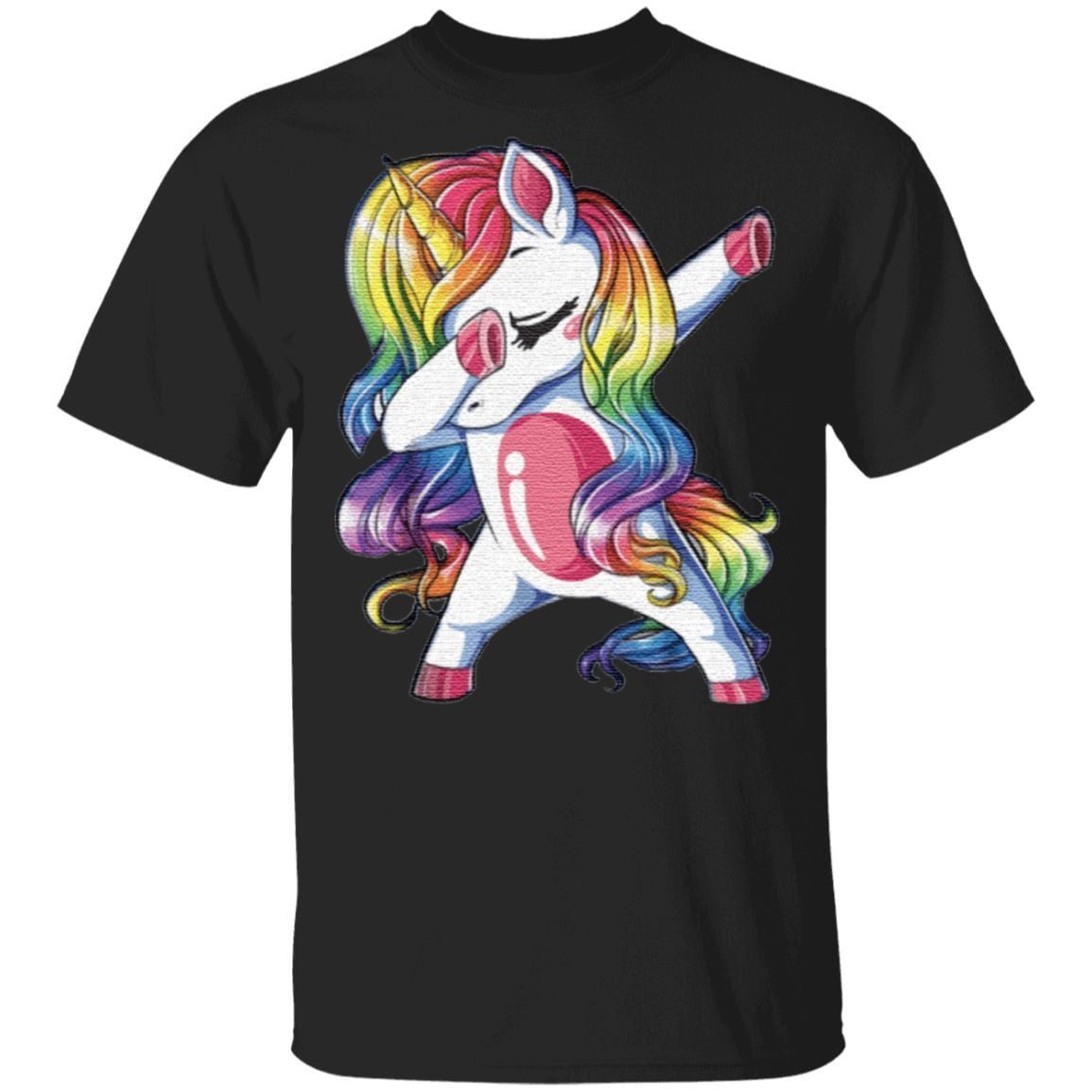 Dabbing Rainbow Unicorn T Shirt