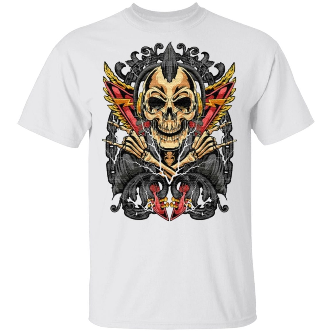Goth Rock Skull Rocker Horror T-Shirt