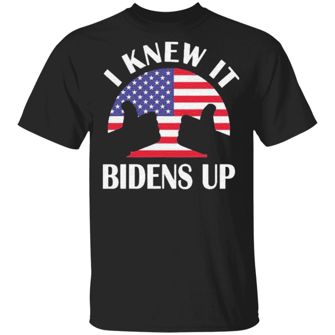 I knew it bidens up pro biden 2020 american flag election t shirt