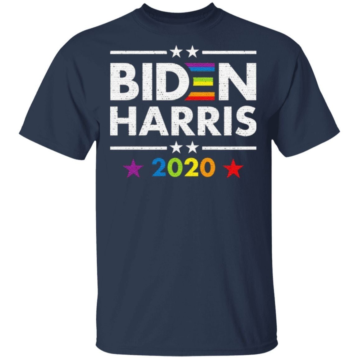 Joe Biden Kamala Harris 2020 Rainbow Gay Pride LGBTQ for Biden President Election T-shirt