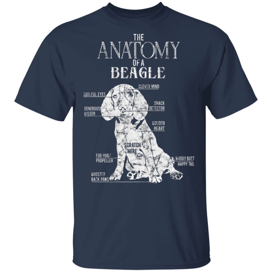 Anatomy Of A Beagle Dog T Shirt