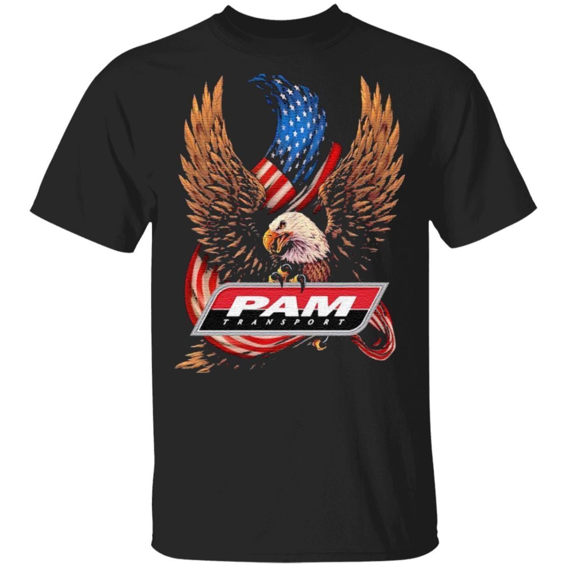 Pam transport eagle American flag veteran Independence Day t shirt