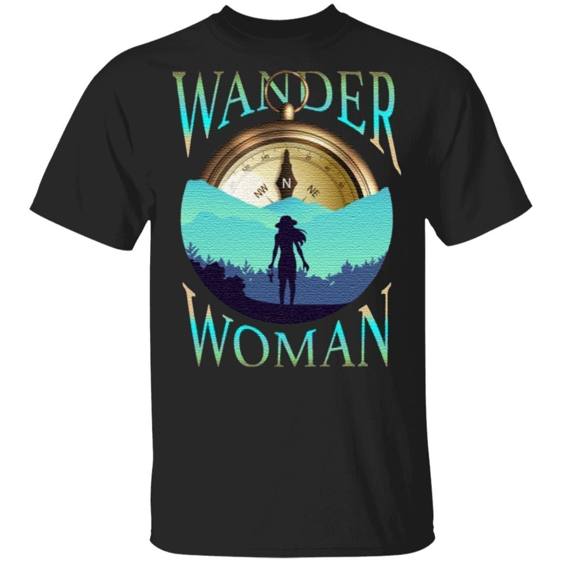 Wander Woman Compass Outdoor Hiking Camping T Shirt