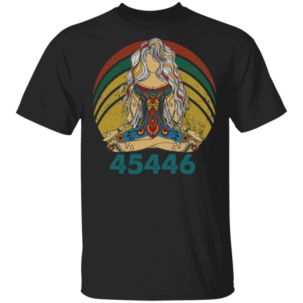 45446 Beige AF 45 Percent Yoga Namaste – Joe Biden 46 Better Than 45 T-Shirt