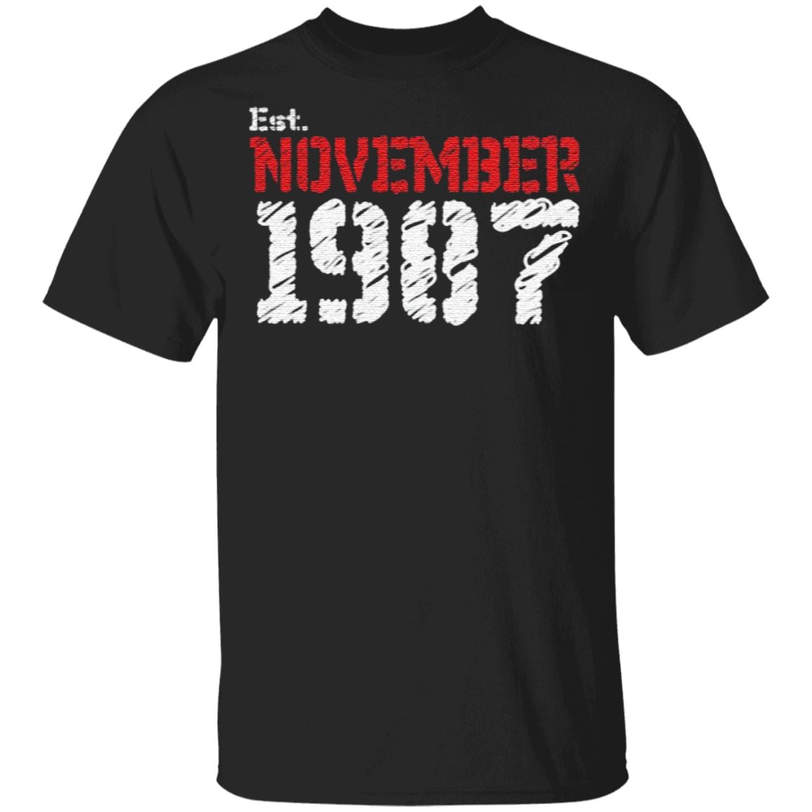 Est November 1987 Birthday Gift T Shirt