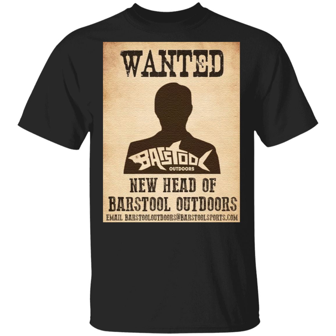 wanted new head of bastool outdoors t shirt