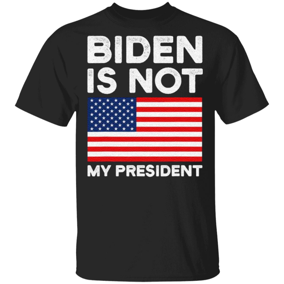 Biden Is Not My President Usa Patriotic Election Pro Trump American Flag T Shirt