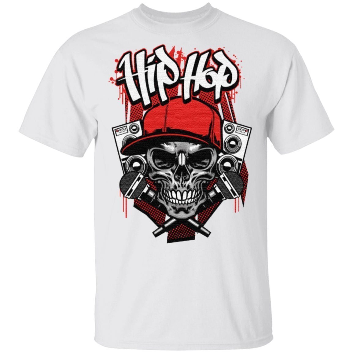 Hip hop micro skull t shirt