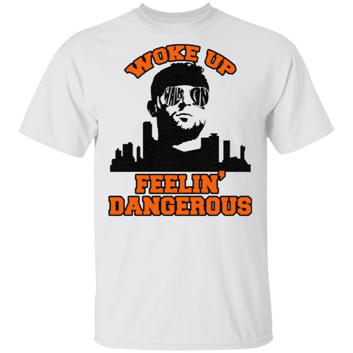 Woke Up Dangerous Cleveland Funny Football T-Shirt