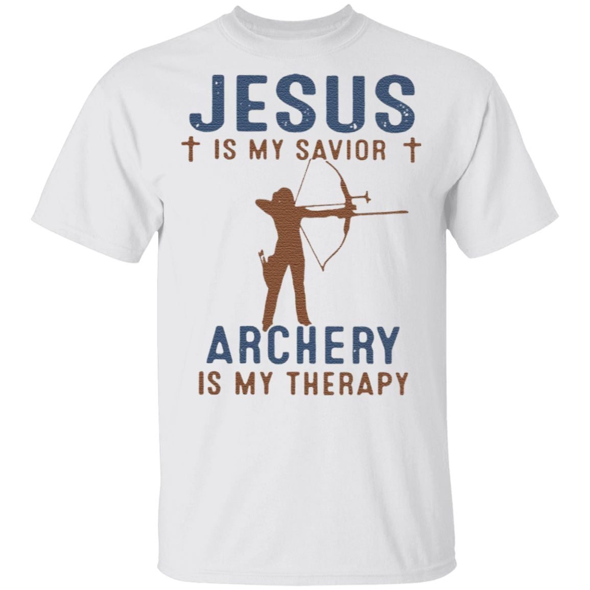 Jesus Is My Savior Archery Is My Therapy T Shirt