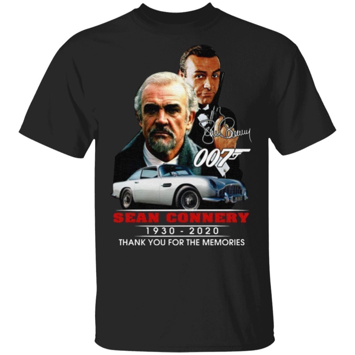 007 Sean Connery 1930 2020 Thank You For The Memories T Shirt
