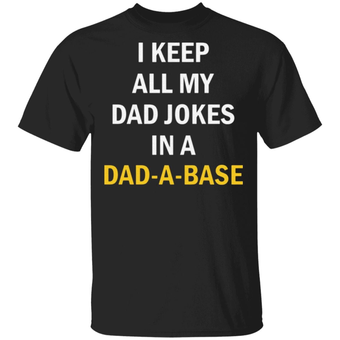 I Keep All My Dad Jokes In A Dad A Base T Shirt