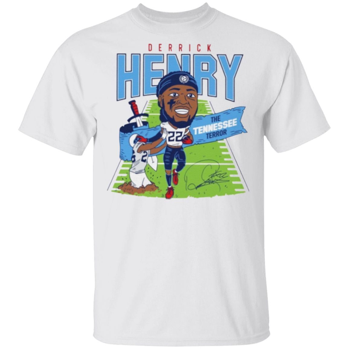Derrick Henry Caricature Throwback T Shirt