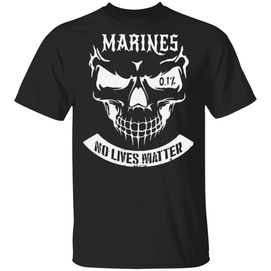 Skull Marines No Lives Matter Graphic T Shirt