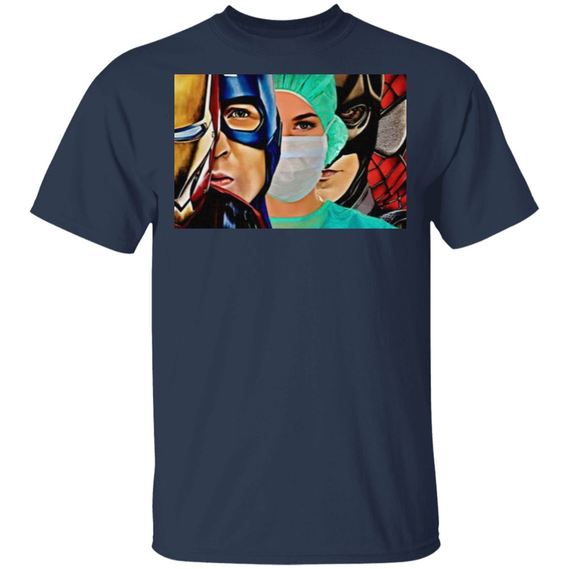 Nurse Superheroes Iron Man Captain America T Shirt