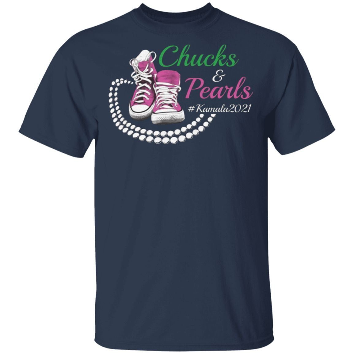 Kamala Harris Chucks and Pearls Aka Sorority 1908 T-Shirt