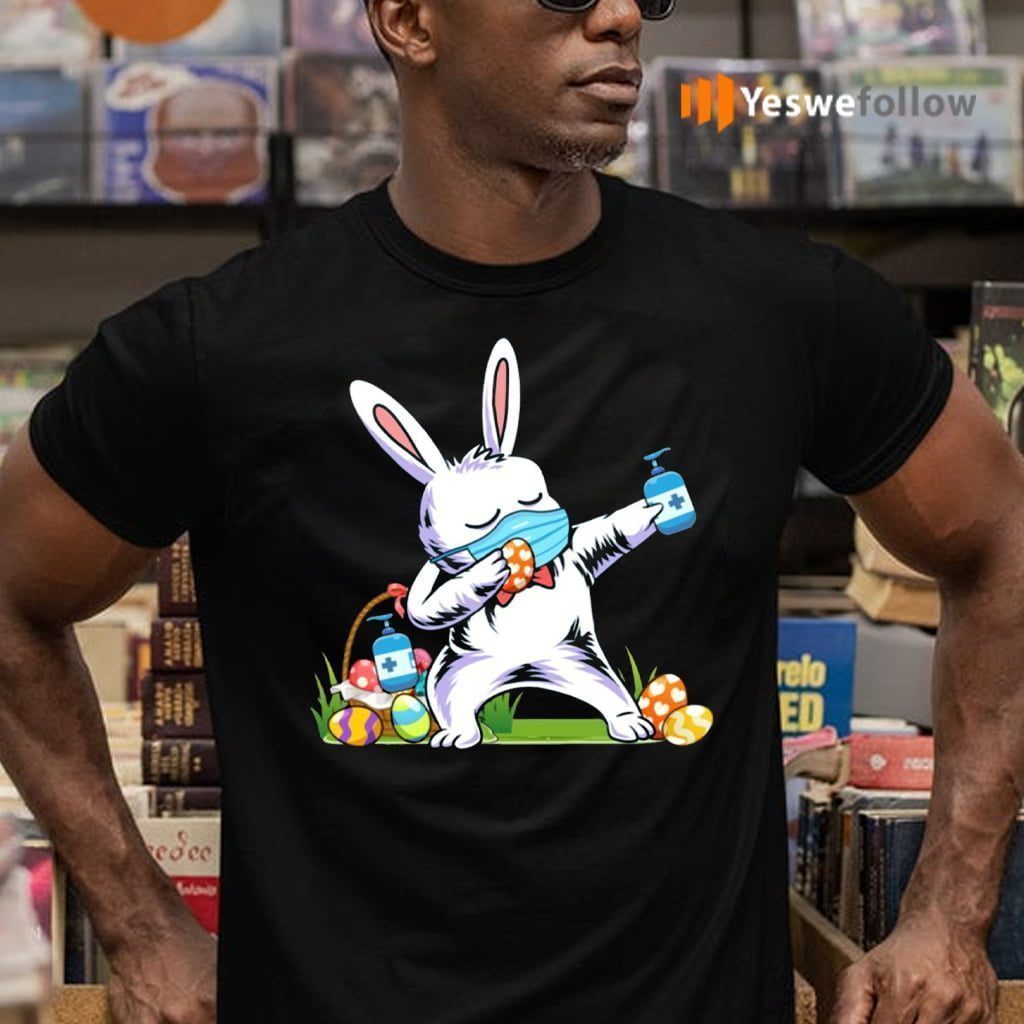2021 Dabbing Easter Bunny Wearing Mask Shirt