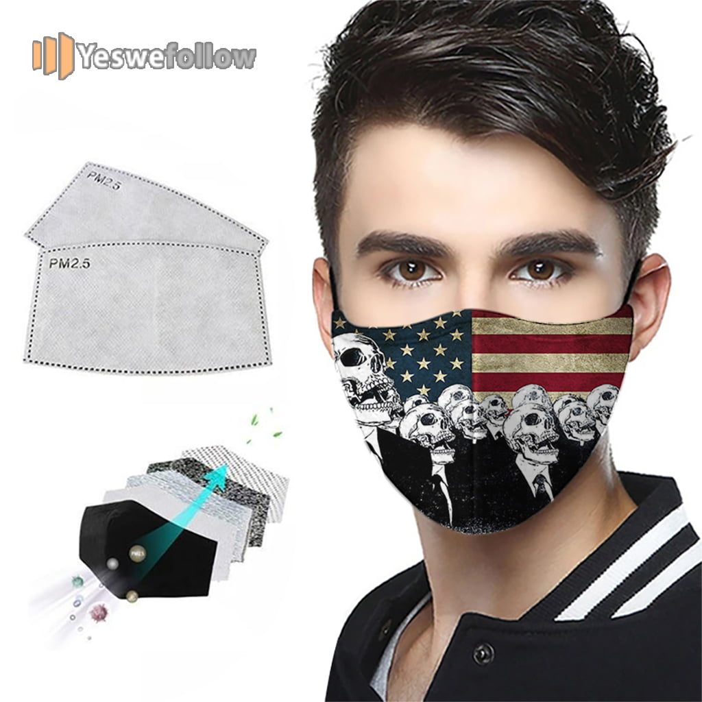 American Flag Skull Face Mask American Flag Skull Sport Mask
