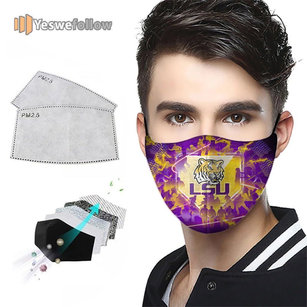 LSU Tigers football Face Mask LSU Tigers football Sport Mask