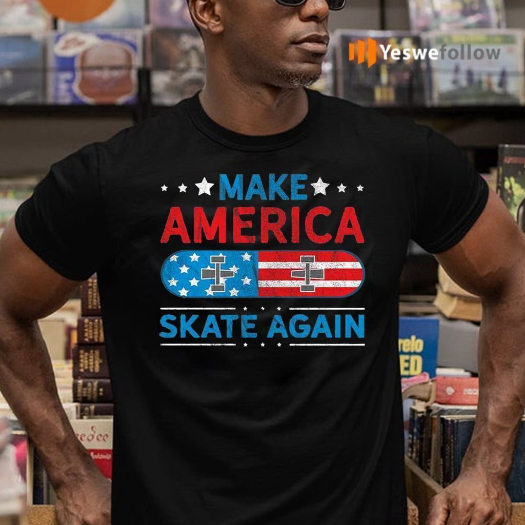 Make America Skate Again US Flag Retro Grunge T-Shirts