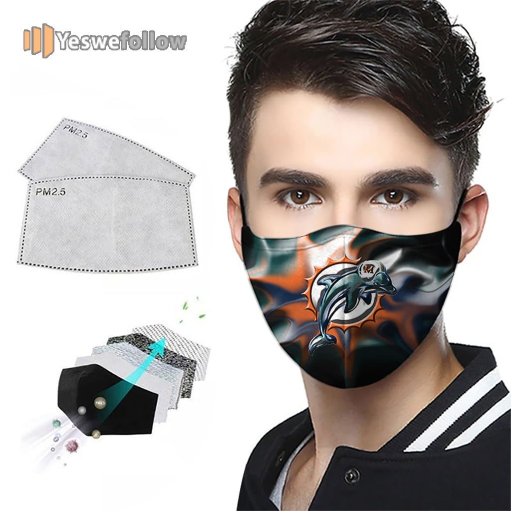 Miami Dolphins Face Mask Miami Dolphins 2021 Sport Mask
