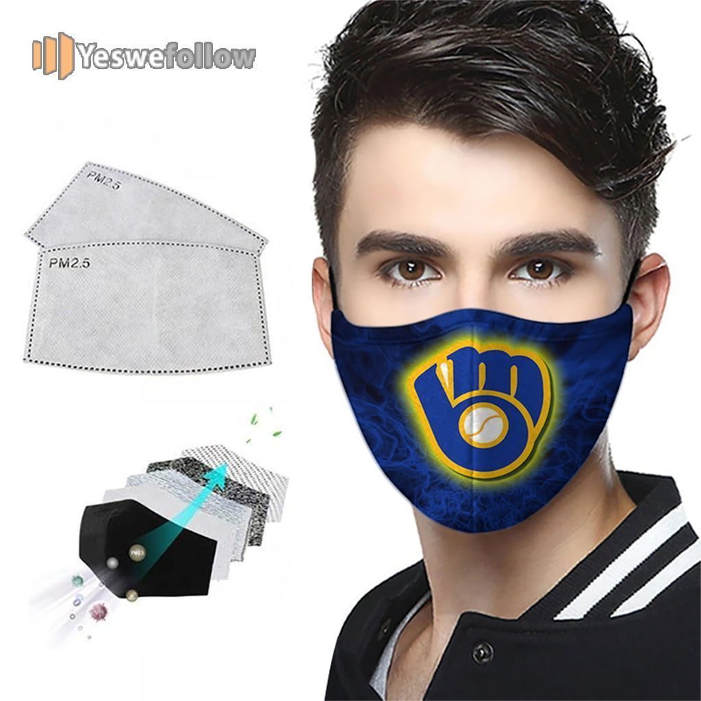 Milwaukee Brewers Face Mask Milwaukee Brewers 2021 Sport Mask