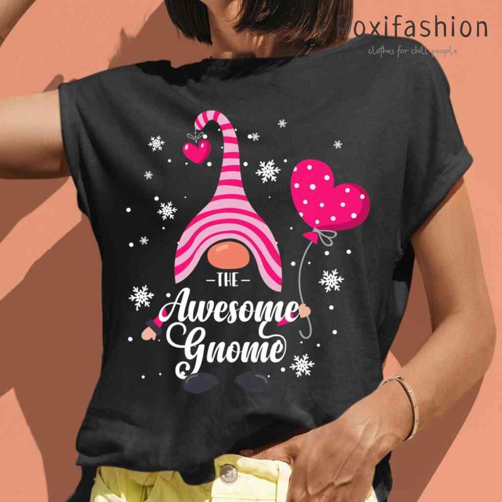 Awesome Gnome Or Christmas Matching Pjs For Family Christmas Tshirts Black