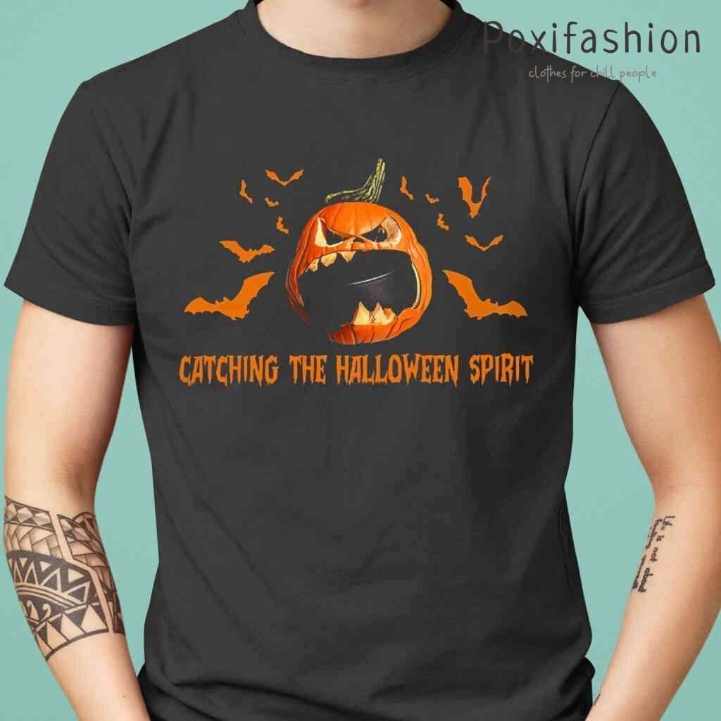 Hockey Catching The Halloween Spirit Tshirts Black