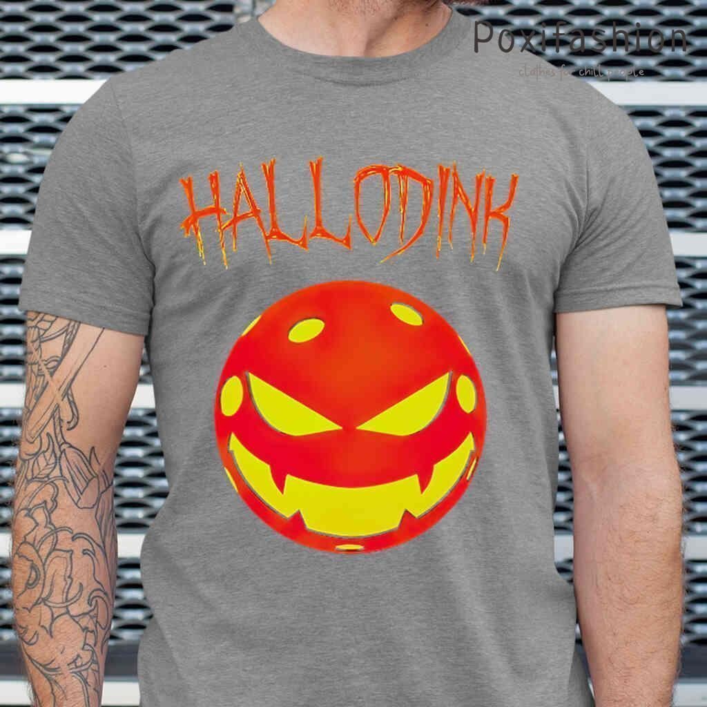 Pickleball Hallodrink Halloween Tshirts Black