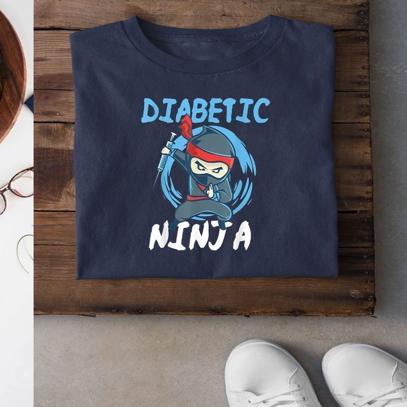 Diabetic Ninja T1D Blood Sugar Diabetes Awareness Shirt