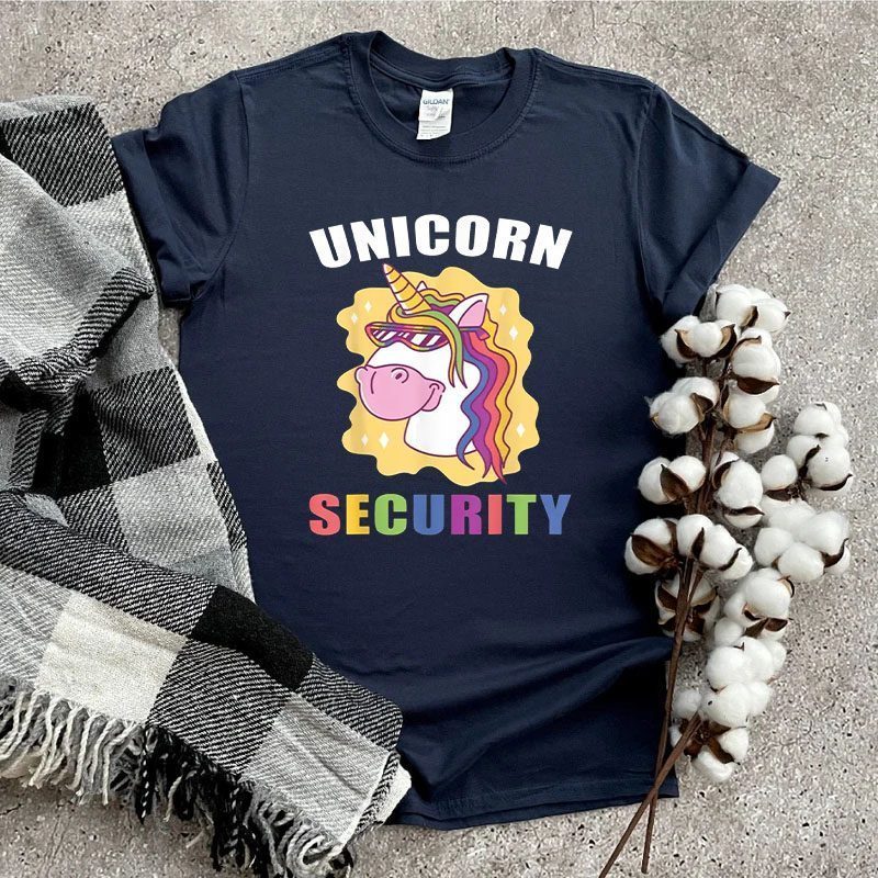 Unicorn Security Funny Adult Halloween Costume Mom Dad T-Shirt