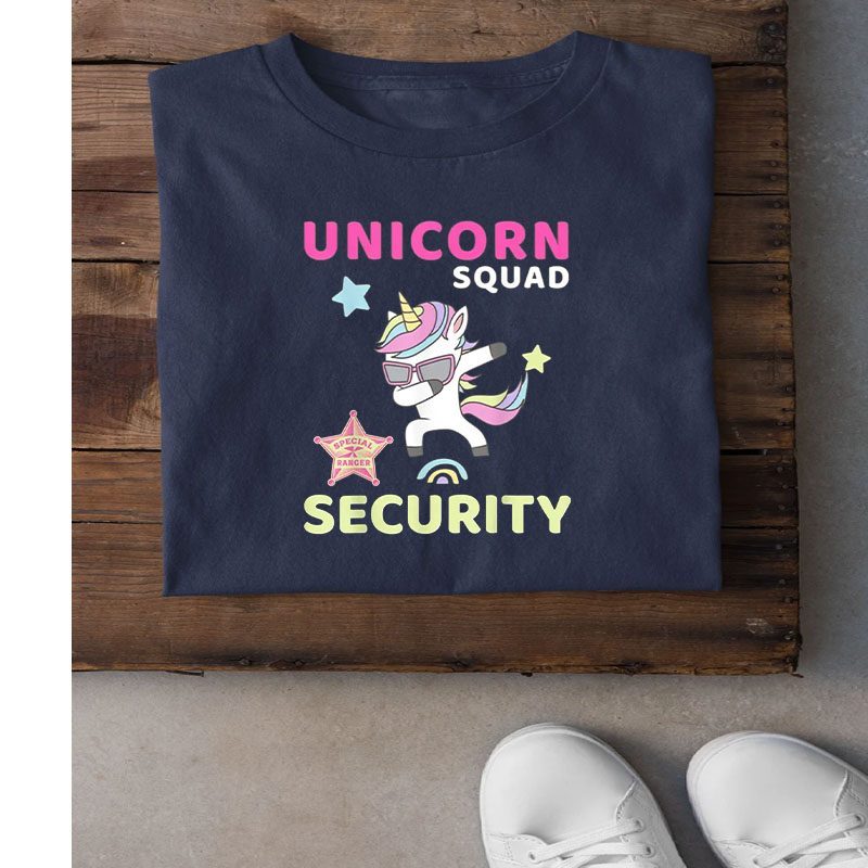 Unicorn Security Mom, Dad Adult Costume Birthday Shirt