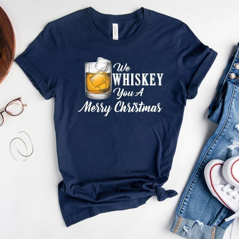 We Whiskey You A Merry Christmas Pajama Shirt
