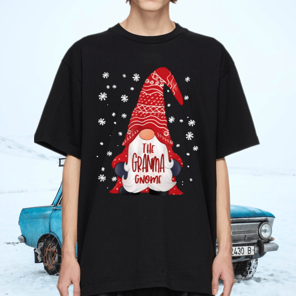 Granma Gnome Buffalo Plaid Matching Family Christmas Pajama T Shirt