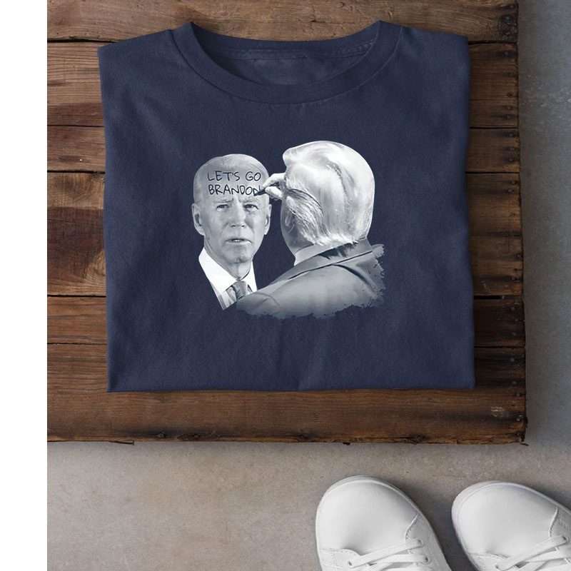 Let's Go Brandon Trump Writes On Biden's Forehead Shirt