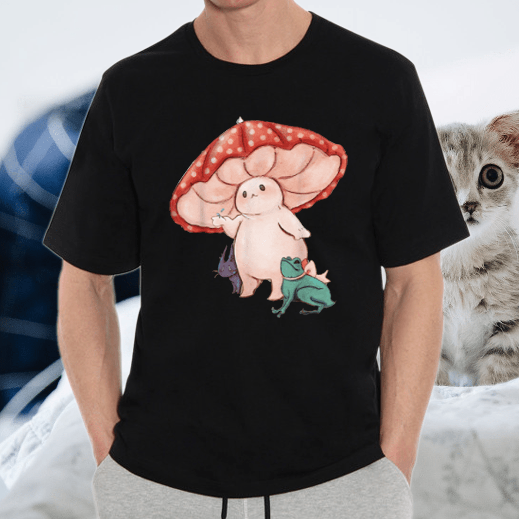 Mushroom Umbrella on a Rainy Day Tee Shirt