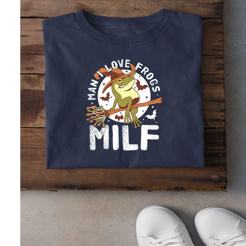 Tee Cute Frog Stuff I Heart MILF Man I Love Frogs Shirt