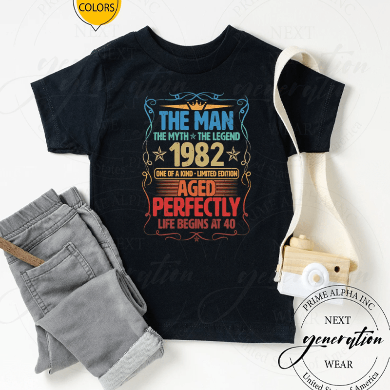 The Man Myth Legend 1982 Aged Perfectly 40th Birthday T-Shirts
