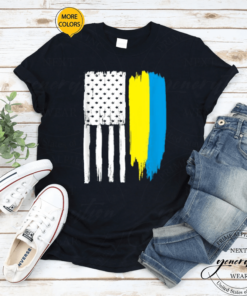 Ukrainian American Half Ukraine Half America Shirts