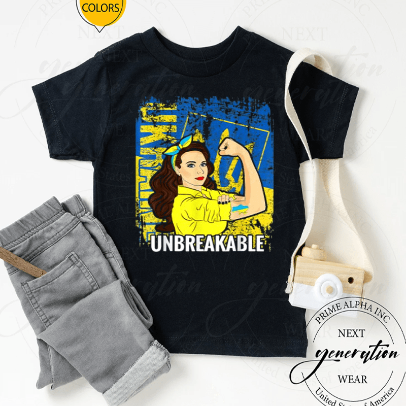 Unbreakable Ukrainian Flag Strong Ukraine Girl T-Shirts