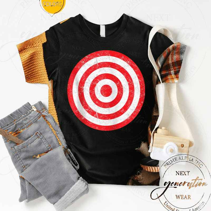 Vintage Bullseye Target Bull’s Eye Prank Joke Zip Shirts