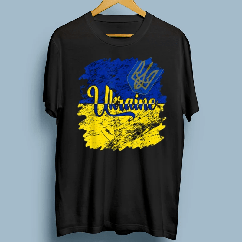 Vintage Ukraine Ukrainian Flag I Stand With Ukraine Pride T-Shirts