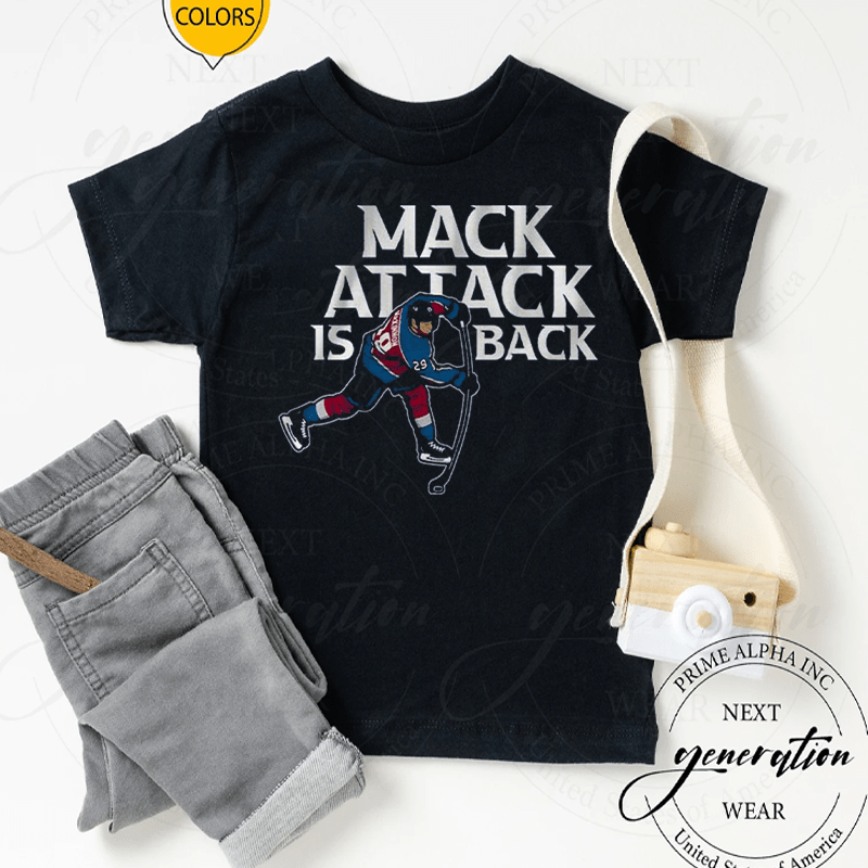 nathan mackinnon mack attack is back t shirt