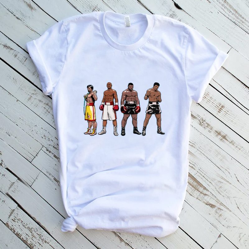 BOXING GREATS OVER THE YEARS CARTOON ART SHIRT