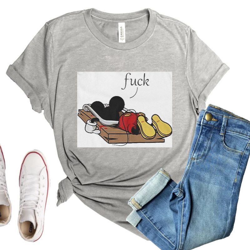 CARTOON MOUSE CAUGHT IN TRAP FCK STREETWEAR SHIRT