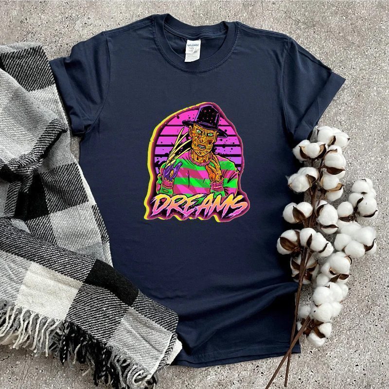 Dreams NightMare Horror Elm St Cartoon Art Parody Quality Shirt