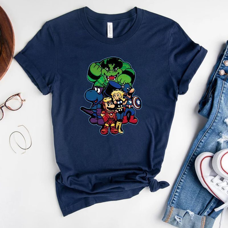 MARIO KOOPA COMICBOOK MASHUP PARODY CARTOONS FUNNY SHIRT MANY COLORS