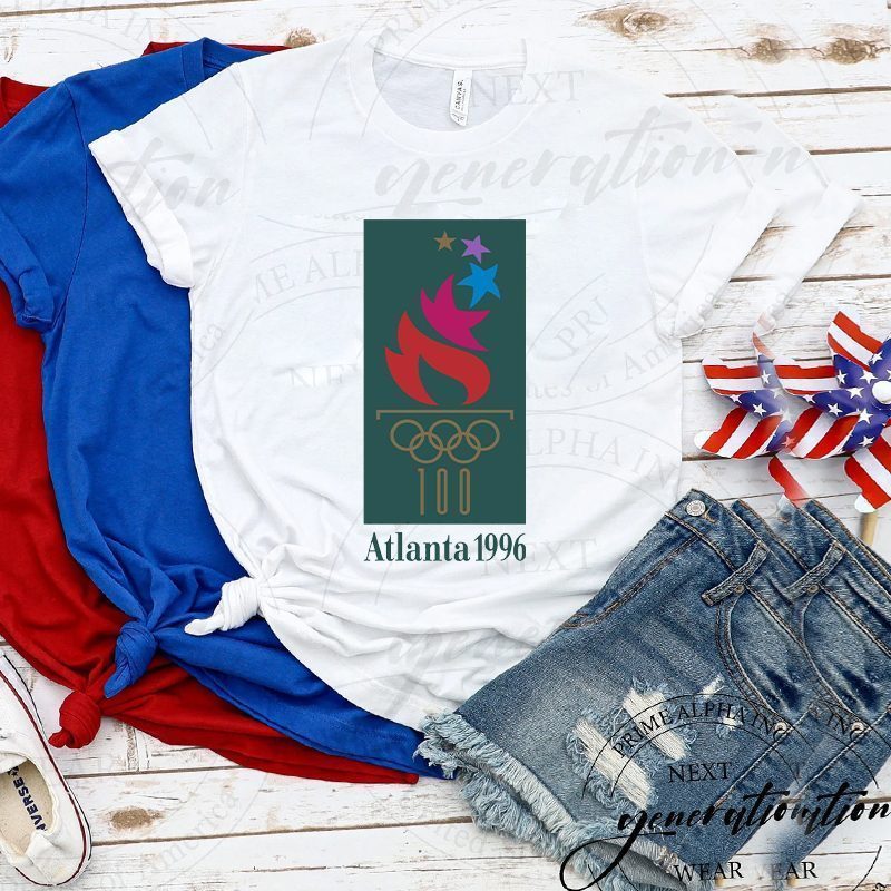 1996 Atlanta Olympics T-Shirt Trendy Sporty Tee Shirts