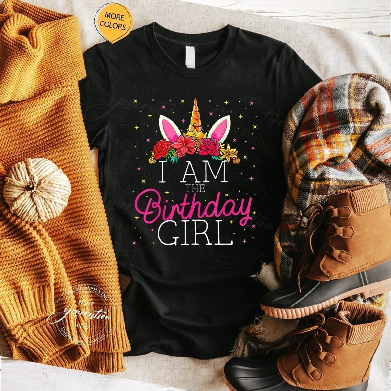 Barbie Birthday - I Am The Birthday Girl Unicorn TShirt