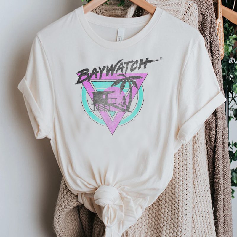 Baywatch T-Shirt Triangle Tower Action Drama TV Series TShirts